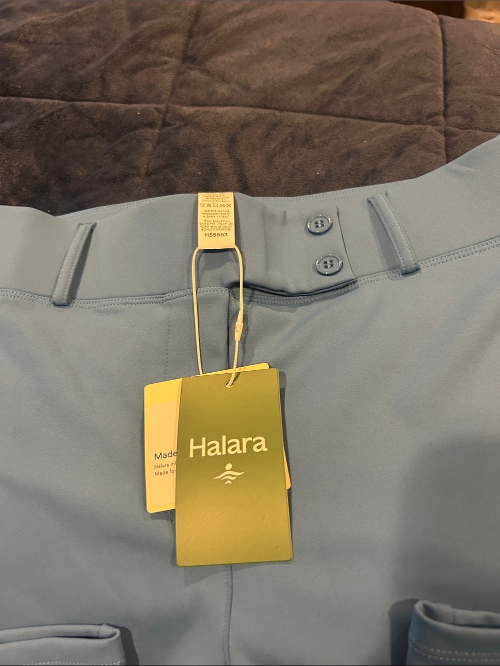 HALARA Pale Blue High-Waist flare pants - Picture 2 of 6